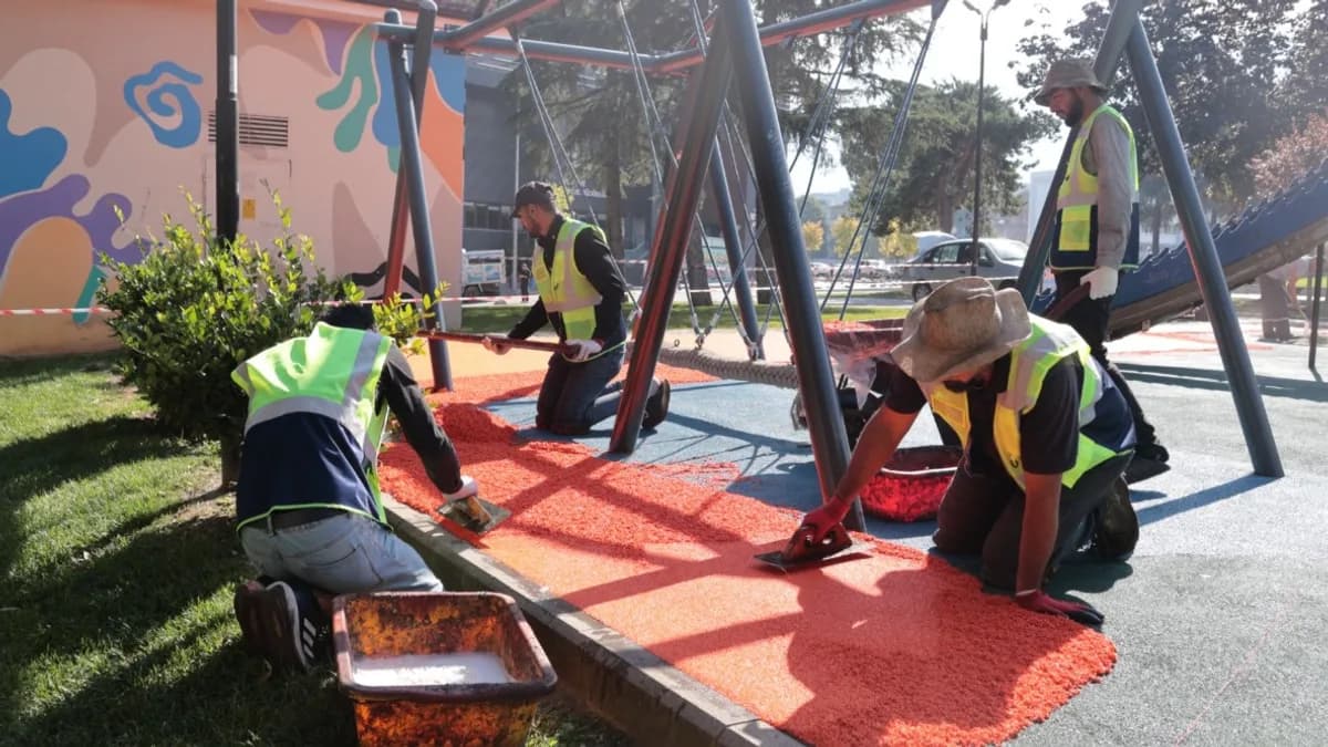 Yıldırım’da parklara kış bakımı