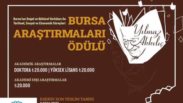 Yılmaz Akkılıç Bursa Araştırmaları Ödülü'nde başvuru süreci başladı